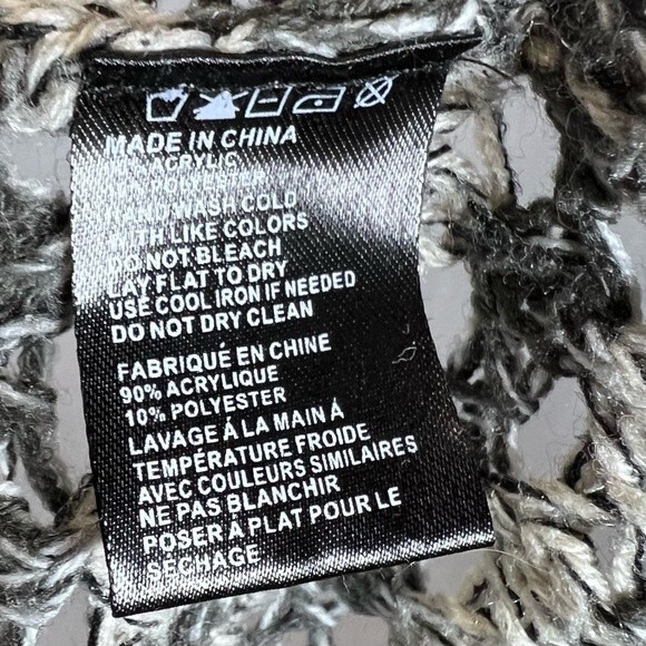 Paper Crane ivory and gray knit and open weave sweater size large - Picture 7 of 7